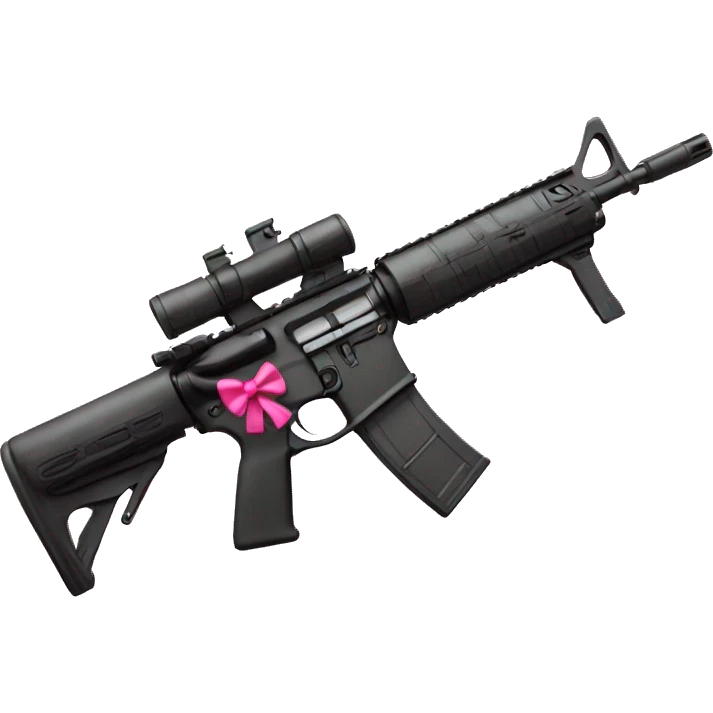 AR 15 with pink bow emoji