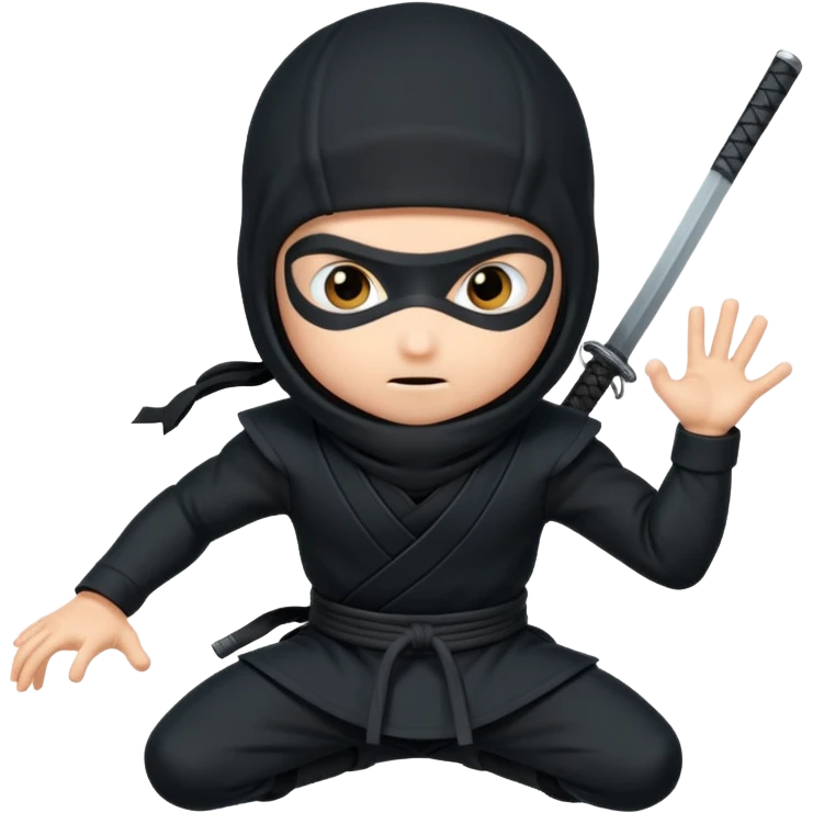 Ninja posando para una foto emoji