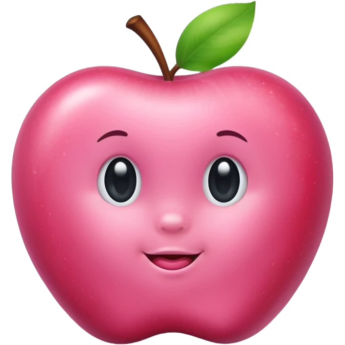 baby pink colored apple emoji