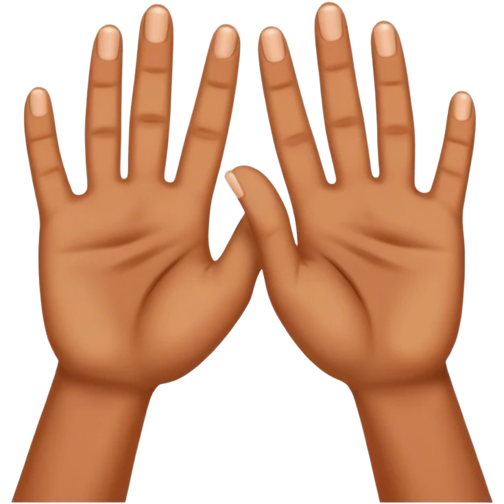 hands with sparkless  emoji