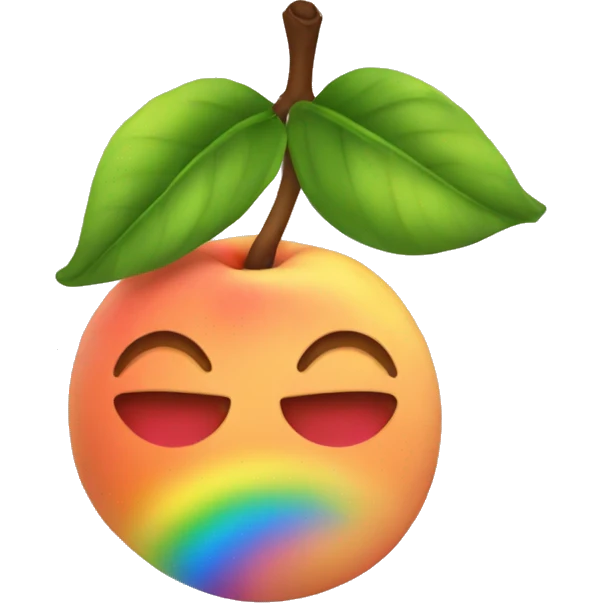 Rainbow peach emoji emoji