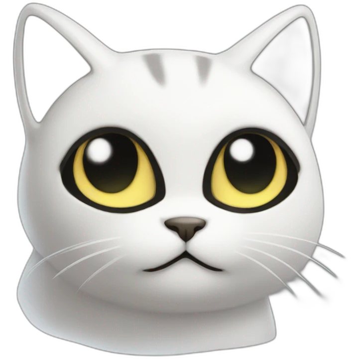 Sitting-bicolor-face-cat-ghost-pokemon emoji