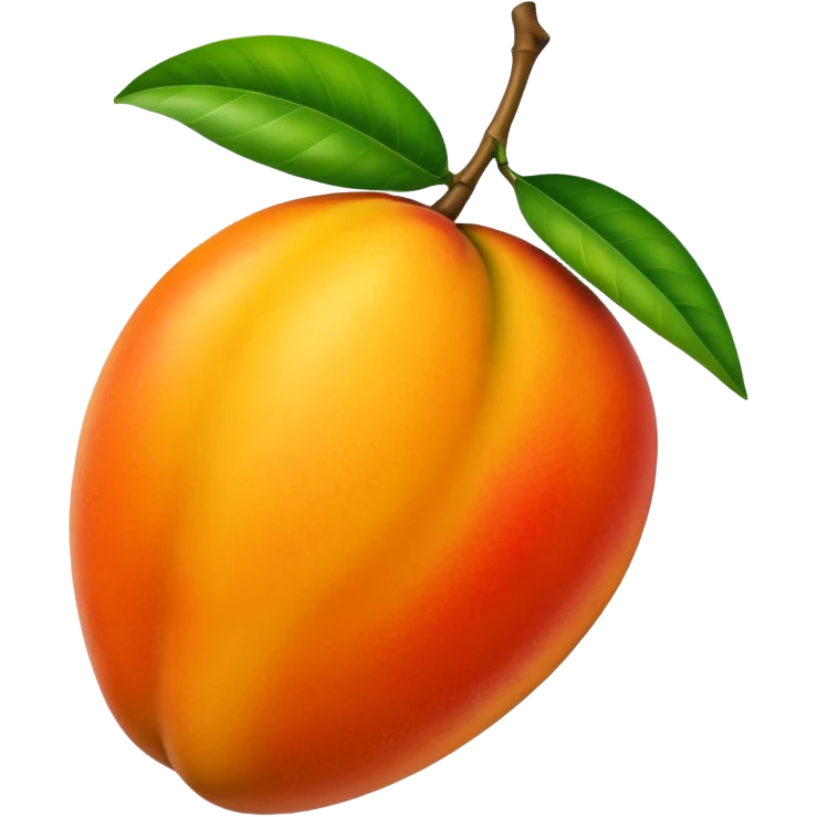 A mango with two leaves emoji