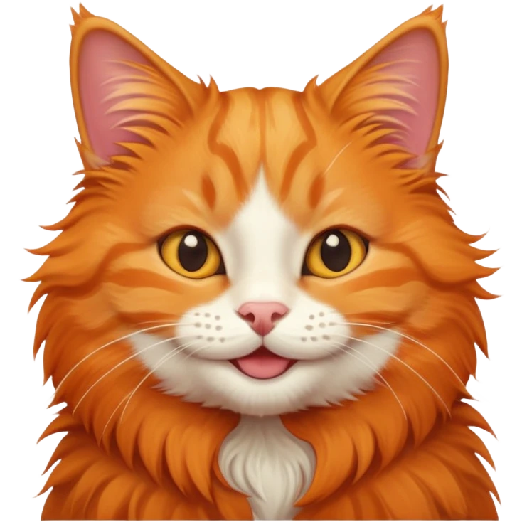 smiling ginger cat with orange fur emoji