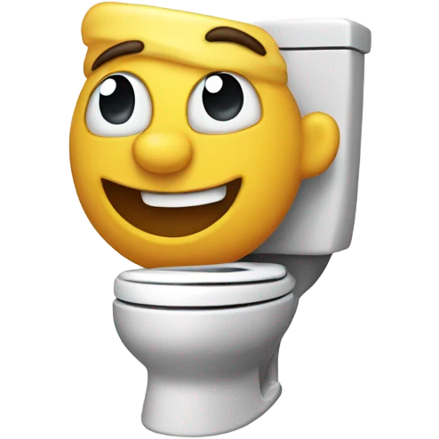 A toilet with a man popping out name skibidi emoji