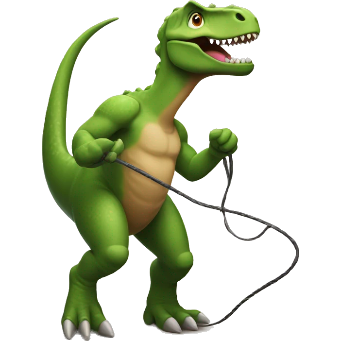 dinosaur with a whip  emoji