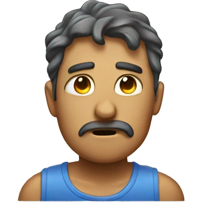 a person who is tired of the heat emoji