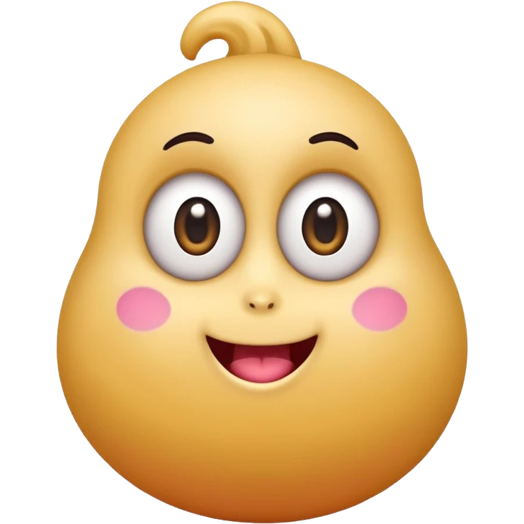 whimsical playful creature named Womplepop with round bouncy body big expressive eyes quirky smile fun colorful emoji style emoji