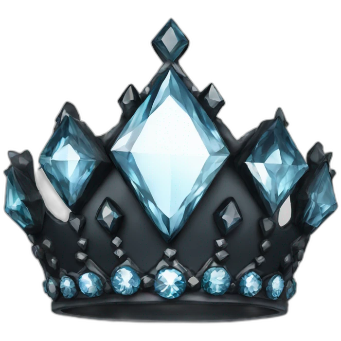 Black diamond crown emoji