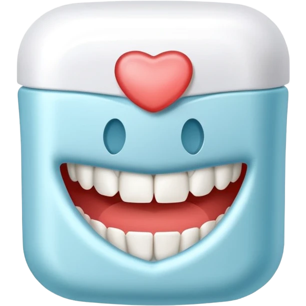 Round of white thread dental floss emoji
