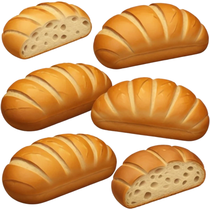selection of bread emoji