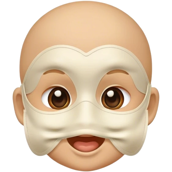 bebe com mascara emoji
