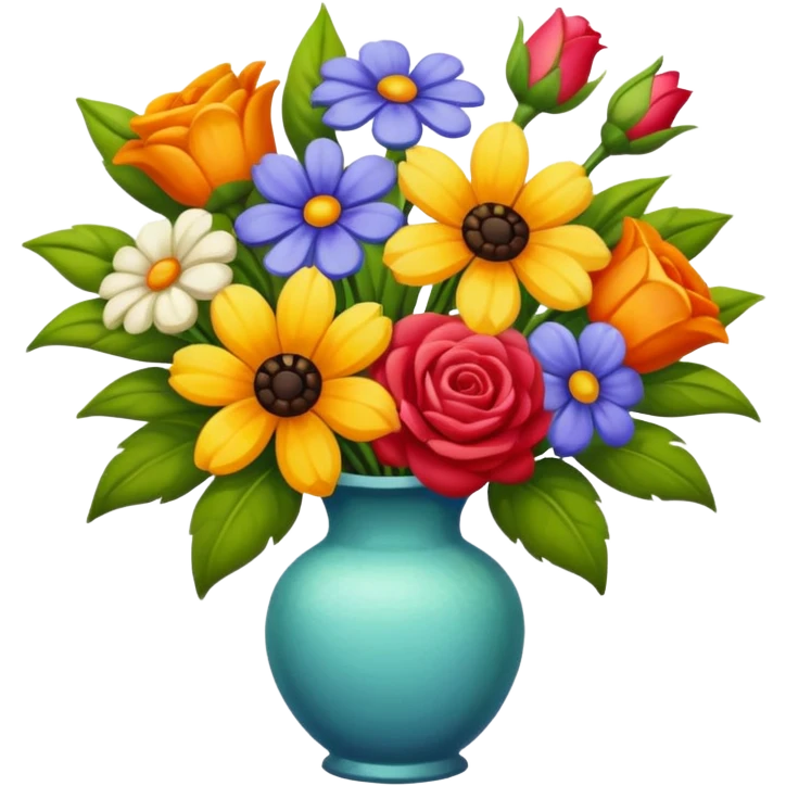 Realistic bouquet of flowers, vibrant oil painting style emoji