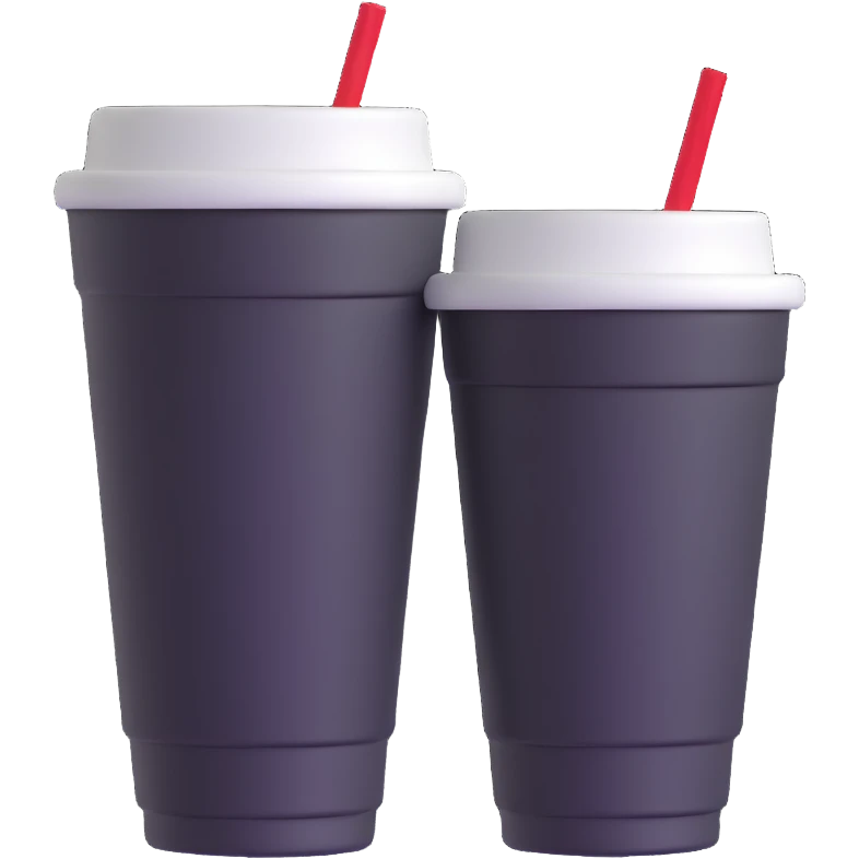 two styrofoam cups emoji