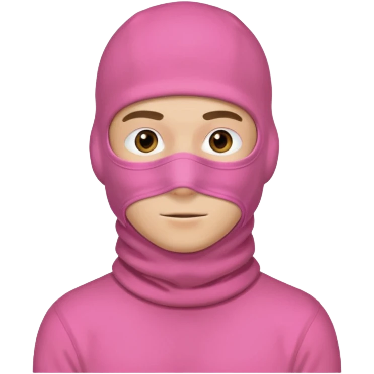 Pink Balaclava male emoji