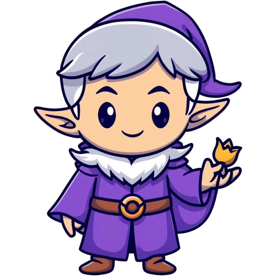 Frieren the elf mage with silver hair emoji