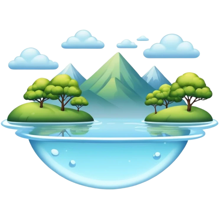 Floating Realistic Aesthetic Scenery Deco emoji