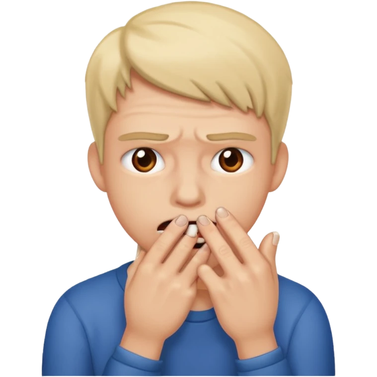 Person bitting nails  emoji