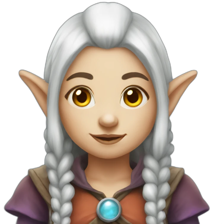 Mystical female gnome emoji