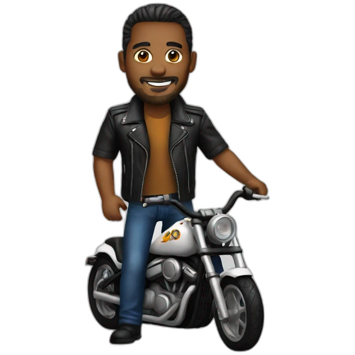 custom biker emoji