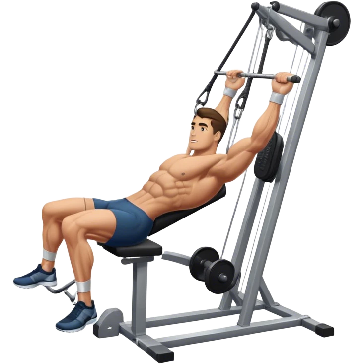 guy leg-side-raise-cable-machine exercise emoji