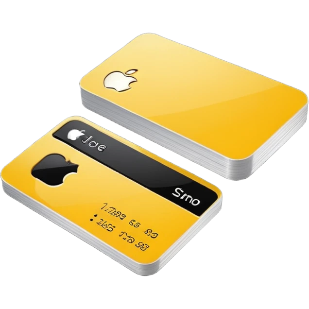 yellow business card iphone emoji