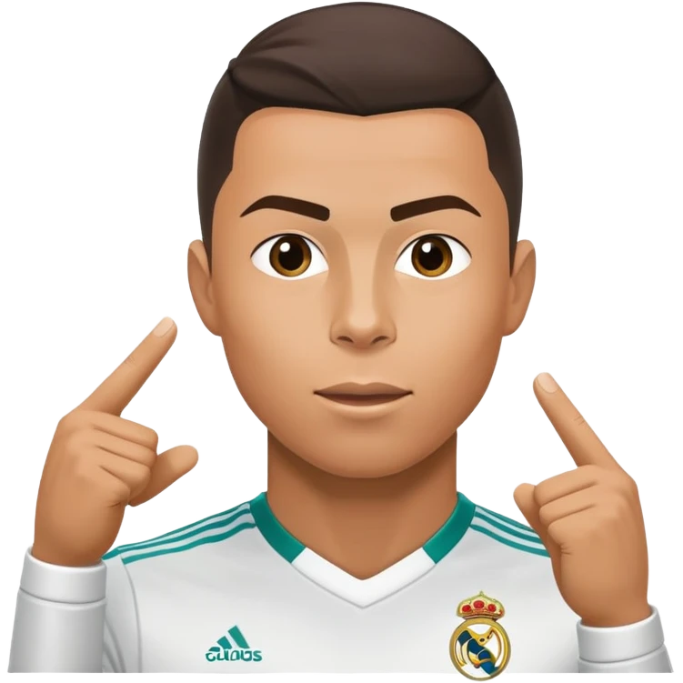 Ronaldo doing his famous "Siu" celebration pose emoji