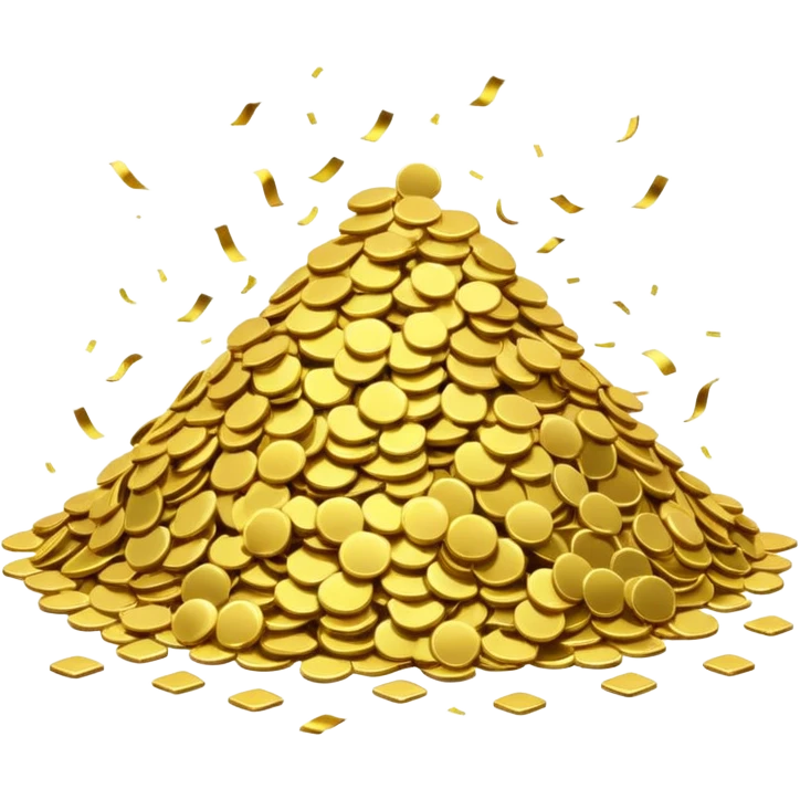 gold confetti emoji
