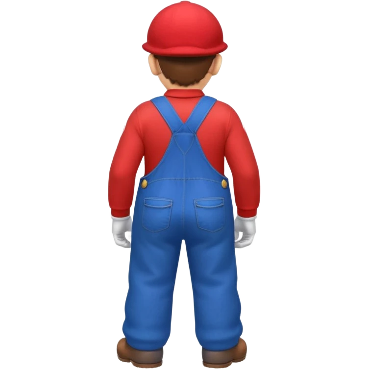 back view of super mario with huge massive buttcheeks  emoji