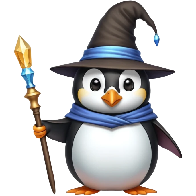 Penguin Wizard emoji