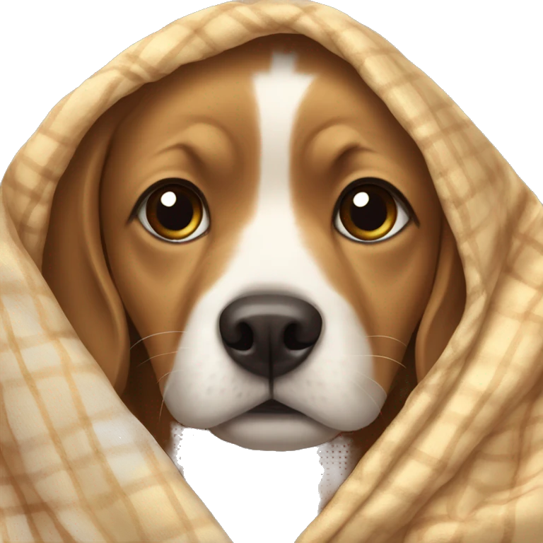 Dog in a blanket emoji
