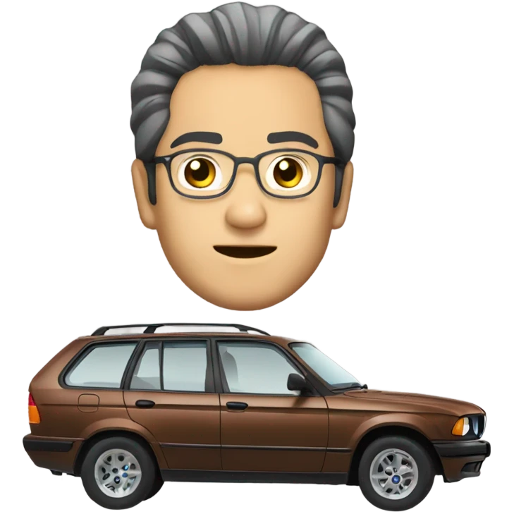Ryo Saeba in a BMW Wagon emoji