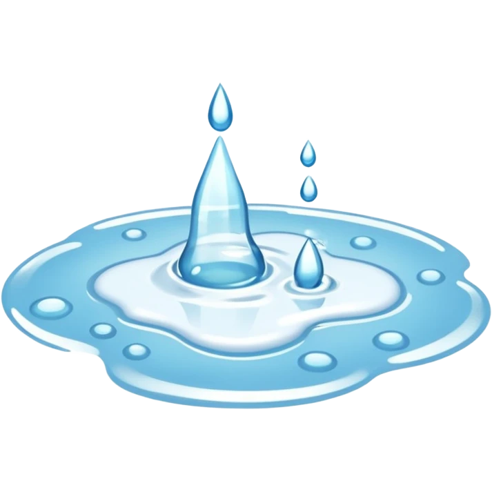 a small puddle of white and clear liquid emoji