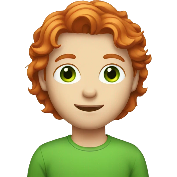 Redhead guy with green eyes  emoji
