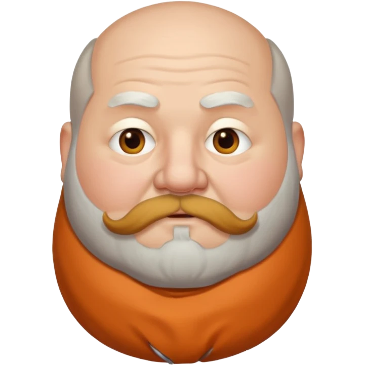 fat bald guy with long beard emoji