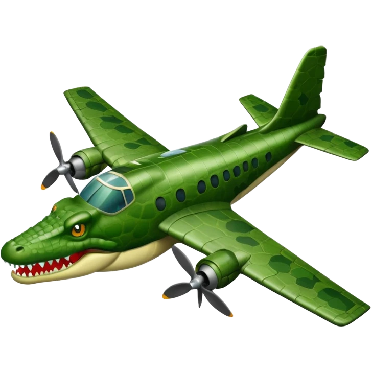Make an emoji of a bomber plane crocodile. emoji