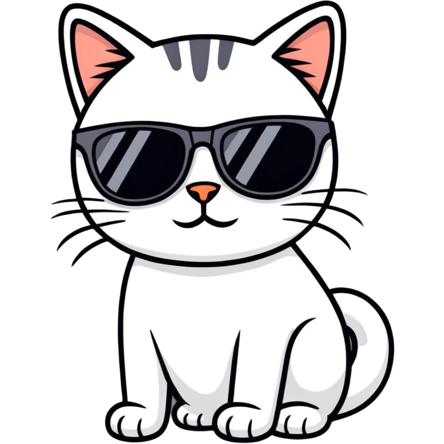 Cat with sunglasses emoji