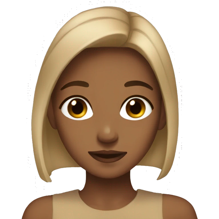 Aesthetic girl tan with brown hair  emoji
