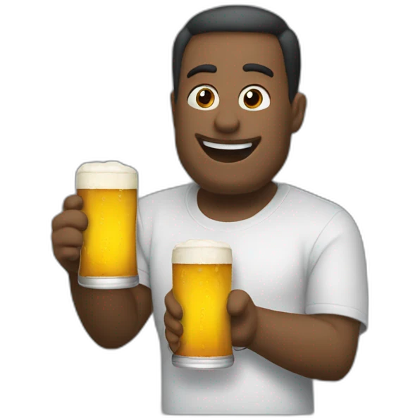 Zemour drinks beer emoji