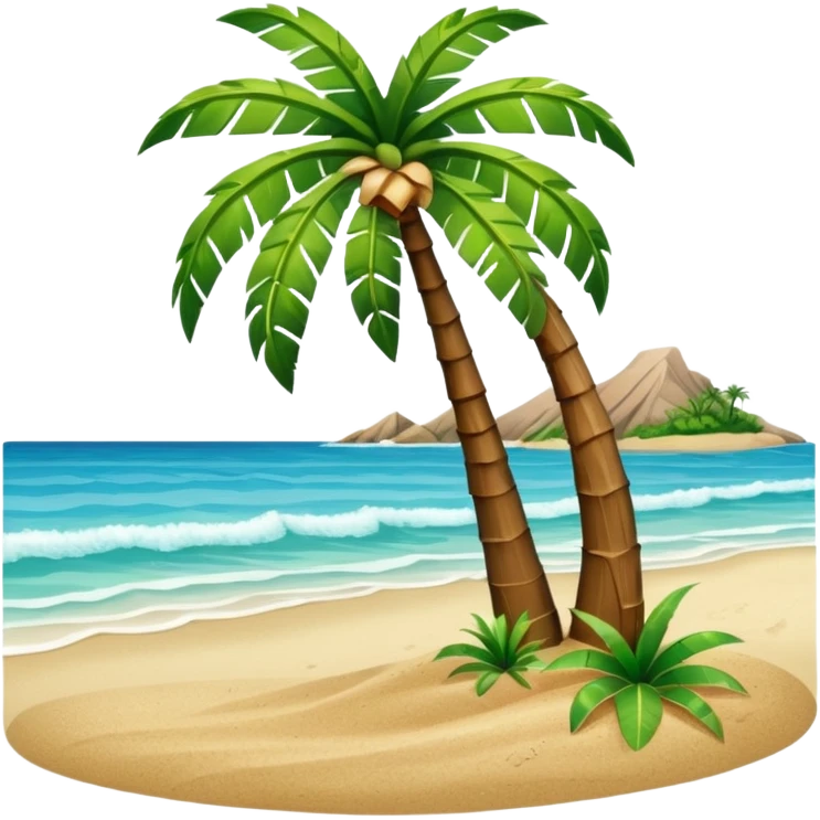 palm and sea emoji