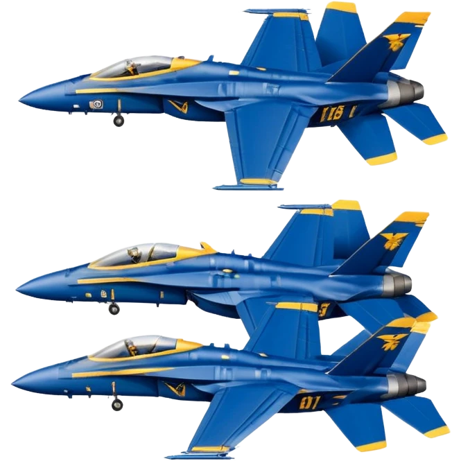 four US Navy Blue Angels f/a-18s performing diamond formation flight maneuver emoji