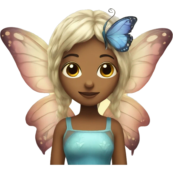 a fairy and a butterfly  emoji