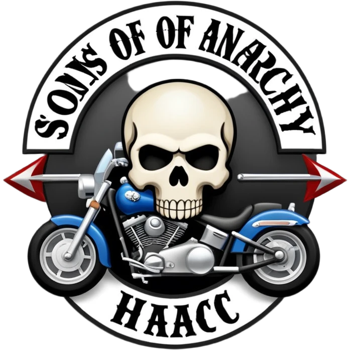 Skul kind of logo Sons Of Anarchy including Sons Of HVAC emoji