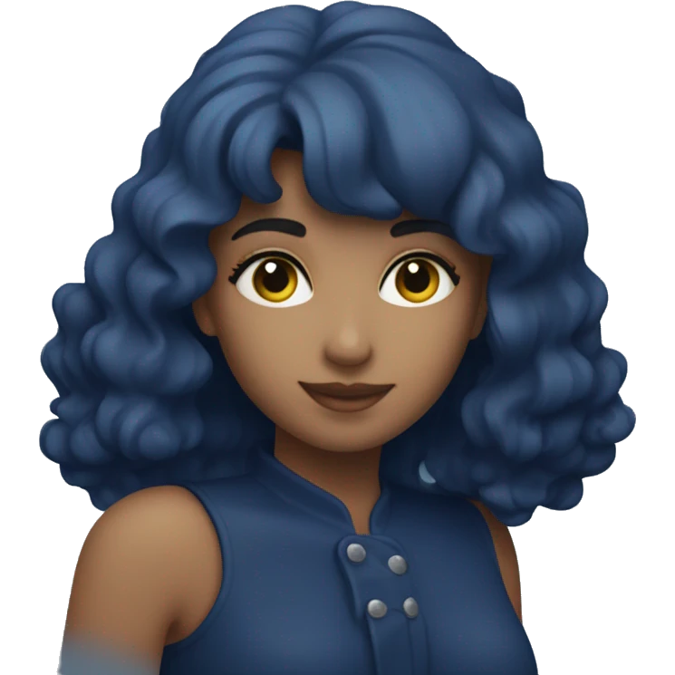 Navy blue matte heart emoji
