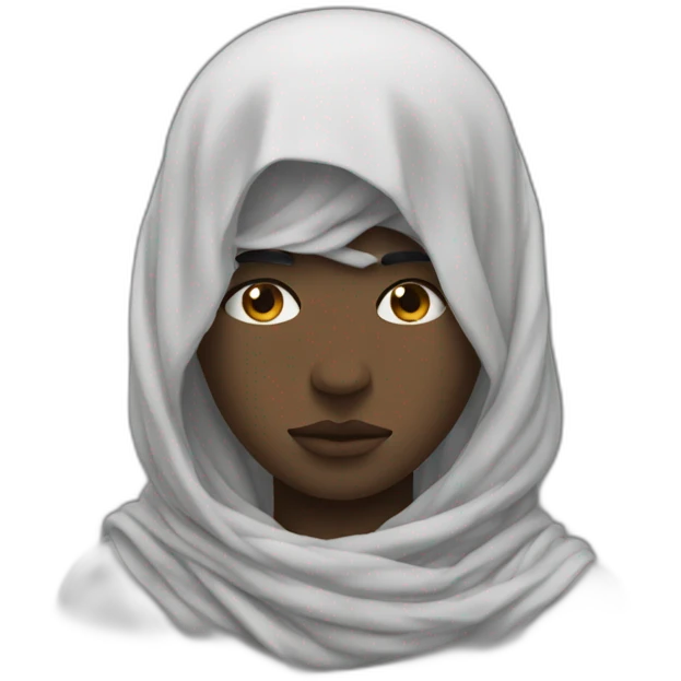 Sad 😔 emoji with shemagh  emoji