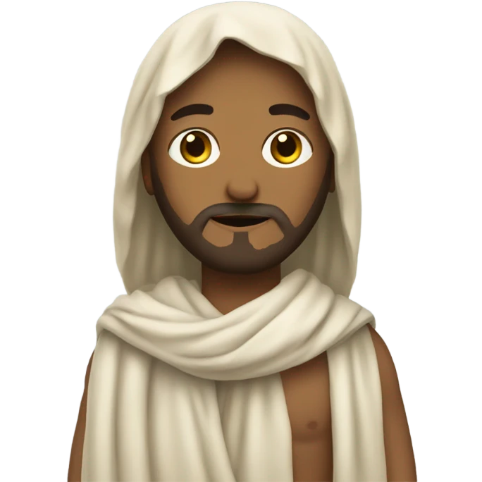 Jesus in scarf dress emoji