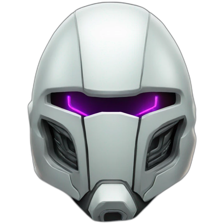 futuristic Phantom Infiltration armored Helmet colored with ghost effect emoji