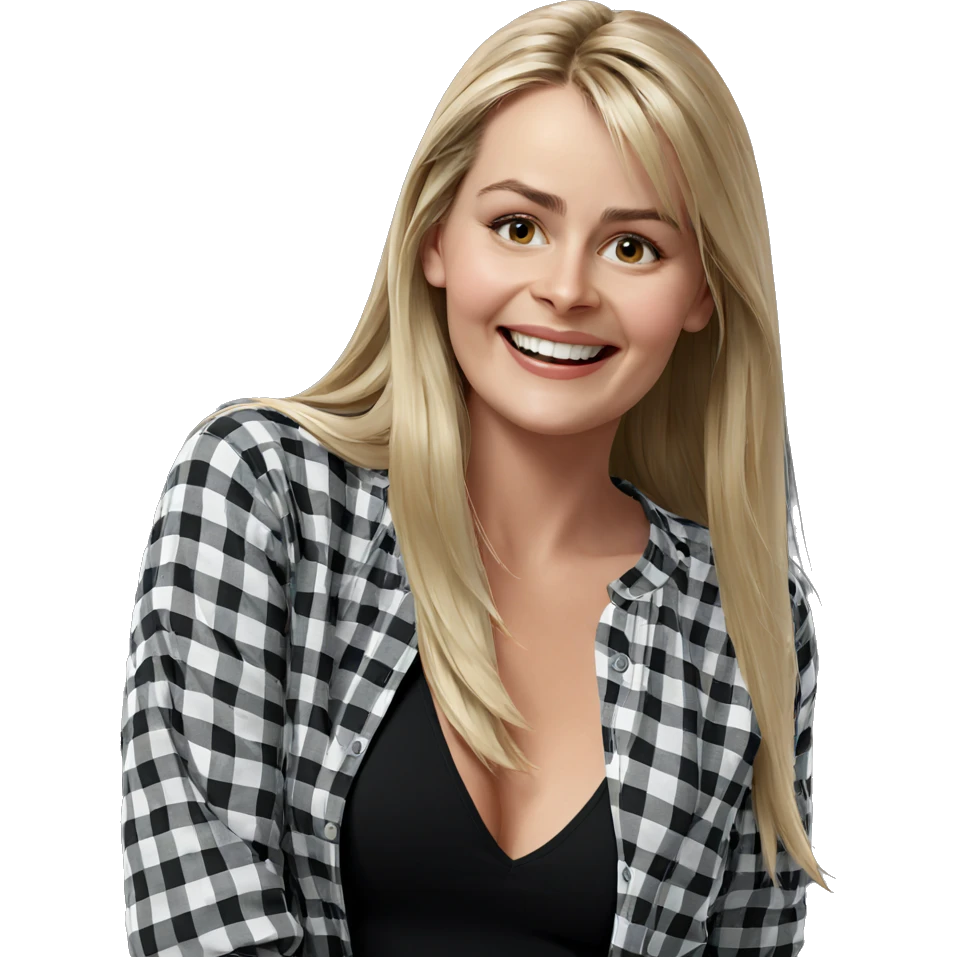 smiling blonde girl portrait emoji