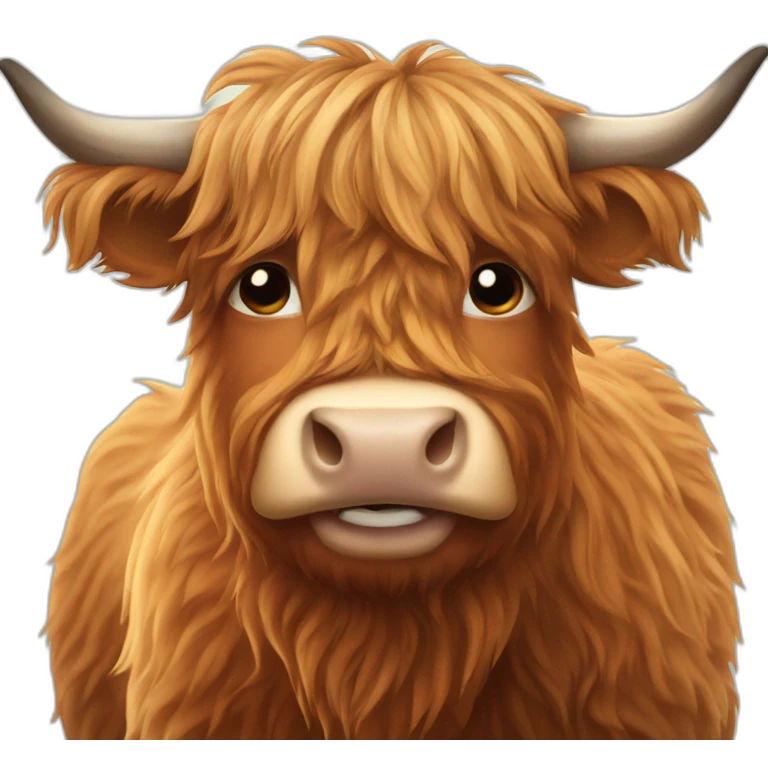 Scottish highland cow emoji