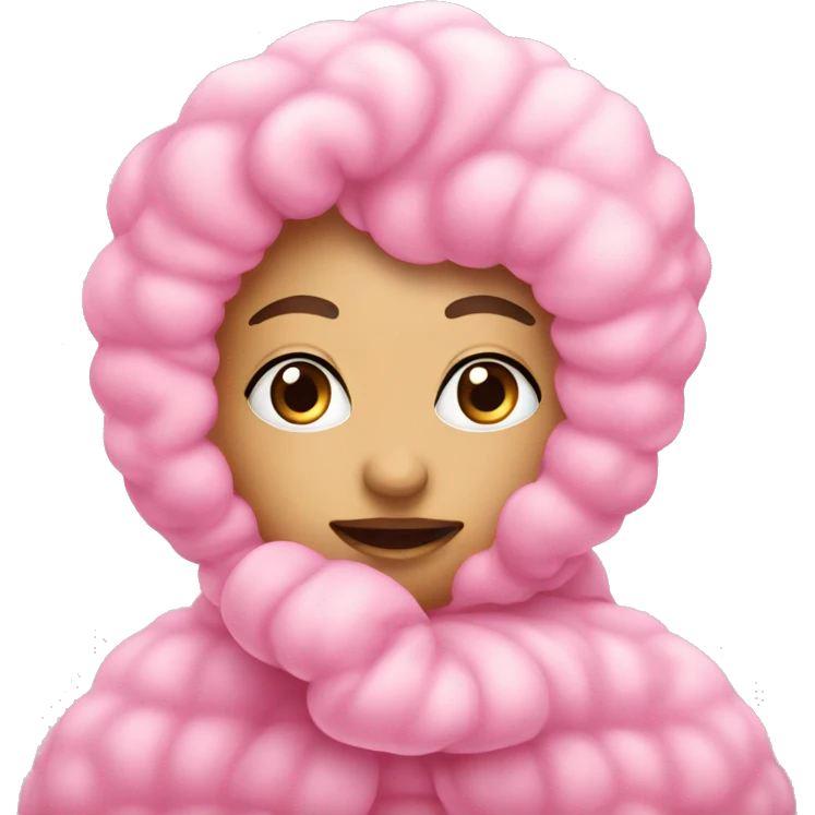 Pink cotton candy blankets emoji